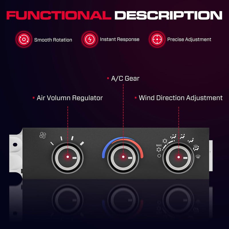 XIMAKA 599-217 Front A/C Heater Climate Control Module Fit for 1996-2020 Chevy Express GMC Savana 1500 2500 3500 C4500 C5500 C6500 G30 Astro Safari Replace# 84793087, 84288985, 15073274 - Image 3